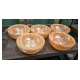 Fire King Peach Lusterware Bowls