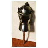 Medieval Knight Helmet Bottle Stopper Pourer