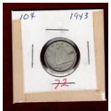 CANADA 1943 SILVER DIME