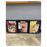 Three Framed Pictures 14" x 18"