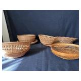 Nine Wooden Baskets