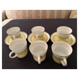 Noritake 6-cups & 3- saucers