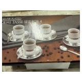 Demi Tasse set of 4 silver plated new in box