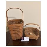 2-Longaberger baskets with liners