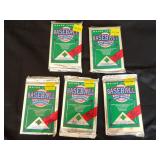 1990 Upper Deck Baseball Sealed Pack Lot of 5