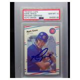 Mark Grace 1988 Fleer Update Rookie Auto PSA 10