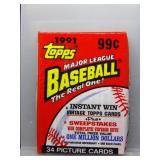 1991 Topps Baseball Sealed Cello Pack