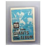 New York Giants Mini-Card Album 1969 Topps