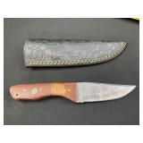 Custom Damascus Steel Knife 8" Natural