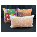 3 Assorted Throw Pillows