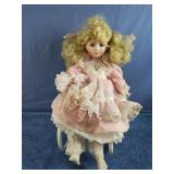 Cindy M. McClare porcelain doll with doll size
