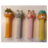 (4) Vintage Garfield Pez Candy Dispensers -