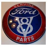 Ford Genuine Parts V8 Metal Button Sign -