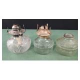 LAMPLIGHT FARMS CLEAR GLASS OIL KEROSENE LAMP