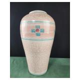 17" vtg ceramic floor vase