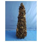 Gold painted pinecone tree 20" tall