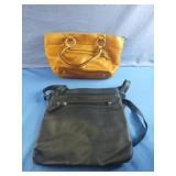 Tignanello brown purse and a black purse