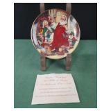 8" santas workshop collector plate 1995 princess