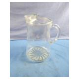 Vintage clear glass pitcher