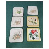 Vintage floral coasters