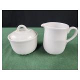 Corelle coordinates stoneware white sugar bowl