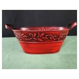 11x4.5 red tin basket