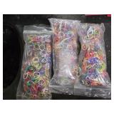 3- Bags of Bands of Loom. Sm Rubber Bands