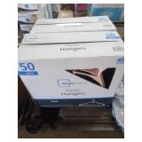 50 pack hangers. New. 2 boxes. Pink