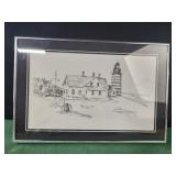 18x12 West Quoddy Light Station framed  artwork