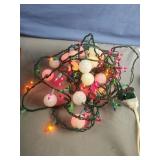 Christmas lights with plastic balls. Works