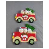 Red truck ornaments