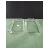 TWO 9X13 PYREX GLASS Casserole Dishes