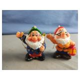 Vintage 7 Dwarfs ornaments. Set of 2