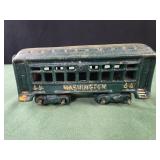 VINTAGE ANTIQUE CAST IRON PASSENGER TRAIN CAR