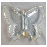 Glass butterfly trinket dish