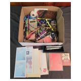 Misc Notepads, Pens, Cards, Flashlight,