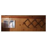 Wooden wall hanger and mirror