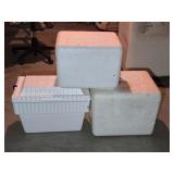 3 Styrofoam Coolers