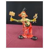 Clown figurine 8.5" tall