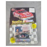 Nascar stockcar with collectors card and display