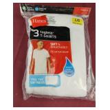 Hanes L 3 tagless t-shirts. Unopened