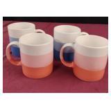 Set of 4 nautical coffee cups