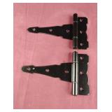 Set of 2 black hinges