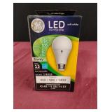 GE LED A19 3 way soft white light bulbs.