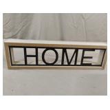 Home metal and wood sign