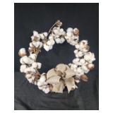 16" cotton wreath