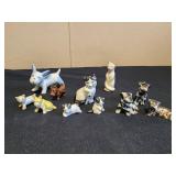 Dog and cat figurines