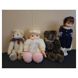 Vintage dolls and bears