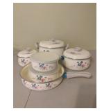 Vintage enamel cook ware set