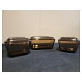 Set of Pyrex refrigerator dishes fireside